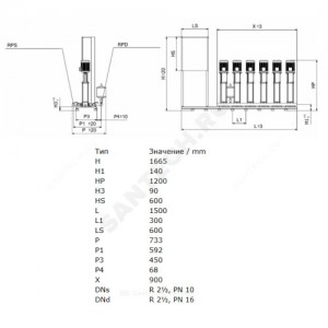 Установка повышения давления COR-3 HELIX V 1002/Skw-EB-R Wilo 2799627