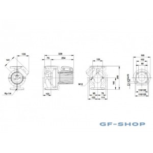 Насос циркуляционный Grundfos UPS 50-60/2 F