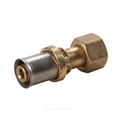 Муфта МП латунь пресс Дн 20х1/2" с накидной гайкой RM179SP Giacomini RM179Y056