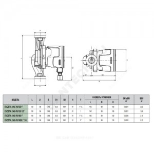 Насос циркуляционный с мокрым ротором EVOSTA 2 11/139 SAN V DAB 60187268