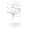 Смеситель для умывальника ПСМ-740-КТ/008 одноручный Профсан