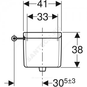 Бачок для унитаза АР123 альпийский белый боковой подвод старт/стоп Geberit 123.135.11.1