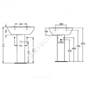 Пьедестал для умывальника OCEANE белый Ideal Standard W306201