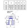 Кран шаровой латунь 11б27п1 А30/1 Ду 20 Ру25 ВР полнопроходной бабочка БАЗ БАЗ.А30.1.20