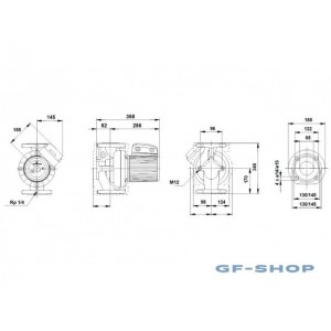 Насос циркуляционный Grundfos UPS 65-185 F