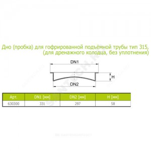 Дно (пробка) (ПП) для гофротрубы тип 315 Ostendorf 630300