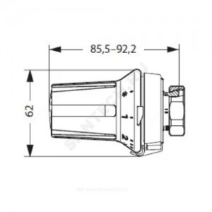 Элемент термостатический RTRW-K 7084 жид/нап гайка М30х1,5 8-28oC Danfoss 013G7084