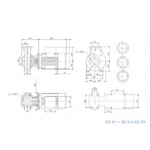 Насос консольно-моноблочный GRUNDFOS NB 150-250/230 EUP AF1ABQQE