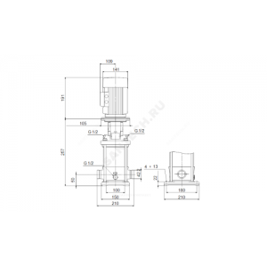 Насос многоступенчатый вертикальный CRN1-2 A-P-G-V-HQQV PN25 3х220-240/380-415В/50 Гц Grundfos 96516508