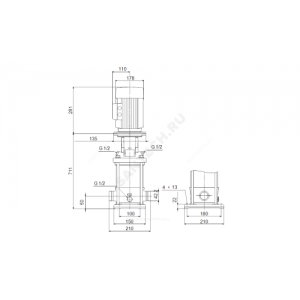 Насос многоступенчатый вертикальный CRN1-27 A-P-G-V-HQQV PN25 3х220-240/380-415В/50 Гц Grundfos 96516527