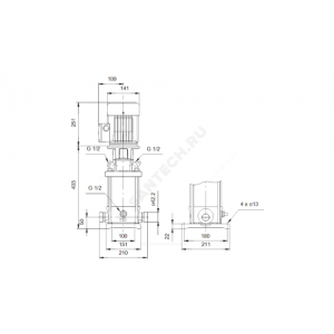 Насос многоступенчатый вертикальный CRT 2-9 A-P-A-E-AUUE PN25 3х220-240/380-415В/50 Гц Grundfos 96100307