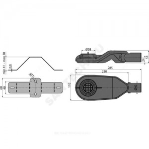 Сифон латунь DN40 Alca Plast APZ-S6