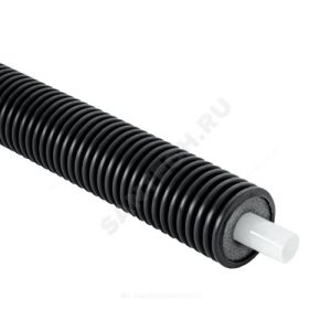 Труба теплоизолированная PE-Xa/EVOH черная Дн 40х5,5/175 Ру10 Тмакс=95C бухта 200м Ecoflex Thermo Single Uponor 1045877