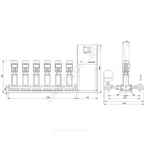 Установка повышения давления Hydro MPC-S 6 CR20-3 Grundfos 95044808