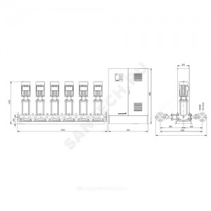 Установка повышения давления Hydro MPC-S 6 CR45-4 Grundfos 95044875