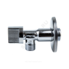 Кран шаровой латунный бытовой хром угловой 1043 G1/2"х3/8" Ру10 НР редуцированный бабочка Aquasfera 1043-01