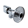 Кран шаровой латунный бытовой хром угловой 1043 G1/2"х3/8" Ру10 НР редуцированный бабочка Aquasfera 1043-01