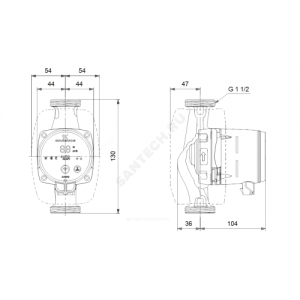 Насос циркуляционный с мокрым ротором ALPHA3 25-80 130 PN10 1х230В/50 Гц Grundfos 99371955