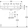 Умывальник мебельный Smyle Square 90 белый Geberit 500.251.01.1