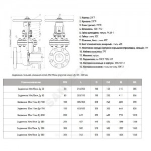 Задвижка клиновая сталь газ 30лс15нж Ду 100 Ру40 фл МЗТА