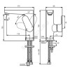 Смеситель для умывальника CERAFINE O ручка сбоку одноручный Ideal Standard BC555AA