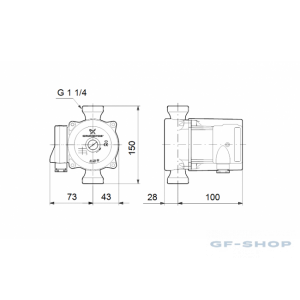 Насос циркуляционный Grundfos UP 20-15 N 150 3x400V