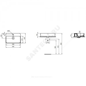 Умывальник мебельный STRADA II Vessel 60 Ideal Standard T299801