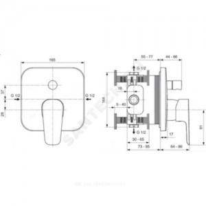 Смеситель для душа CERAPLAN III одноручный Ideal Standard A6115AA