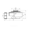 Сифон для поддона 1 1/2"x50 h=53мм слив клапан "клик-клак" D=42,6мм АНИ Пласт E450CL
