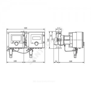 Насос циркуляционный с мокрым ротором Stratos MAXO-D 30/0,5-10 PN10 сдвоенный 1х230В/50 Гц Wilo 2164646