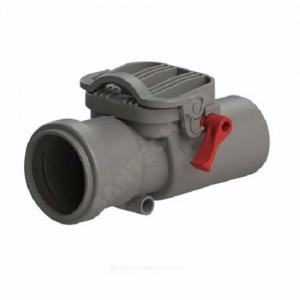 Клапан PP-H обратный канализационный серый Дн 50 б/нап Татполимер ТП-86.50