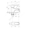 Смеситель для умывальника ПСМ-740-КТ/017 одноручный Профсан
