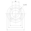 Фланец приварной сталь Ду32 Ру25 д/насосов CR 1,3,5 Grundfos 00419902