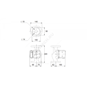 Насос циркуляционный с мокрым ротором UPS 32-100 F PN6/10 1х230В/50 Гц Grundfos 95906483