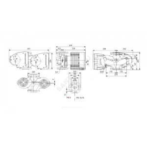 Насос циркуляционный с мокрым ротором MAGNA1 D 100-100 F PN10 сдвоенный 1х230В/50 Гц Grundfos 99221456