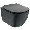 Унитаз подвесной TESI AquaBlade чёрный без сиденья Ideal Standard T0079V3