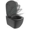 Унитаз подвесной TESI AquaBlade чёрный без сиденья Ideal Standard T0079V3