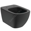 Унитаз подвесной TESI AquaBlade чёрный без сиденья Ideal Standard T0079V3