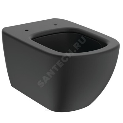 Унитаз подвесной TESI AquaBlade чёрный без сиденья Ideal Standard T0079V3
