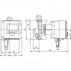 Насос циркуляционный с мокрым ротором для ГВС Stratos MAXO-Z 30/0,5-12 PN16 1х230В/50 Гц Wilo 2186312