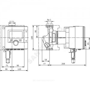 Насос циркуляционный с мокрым ротором для ГВС Stratos MAXO-Z 25/0,5-12 PN16 1х230В/50 Гц Wilo 2186309