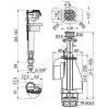 Арматура для бачка сливная/наливная нижнее подключение кнопка хром 2/реж Alca Plast SA08AS 3/8" CHROM