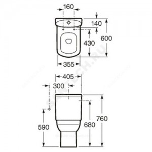 Бачок для унитаза Dama Senso Compacto нижний подвод 2/реж Roca 34151B000