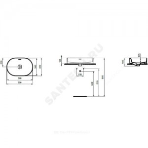 Умывальник мебельный STRADA II Oval Vessel 60 Ideal Standard T360401