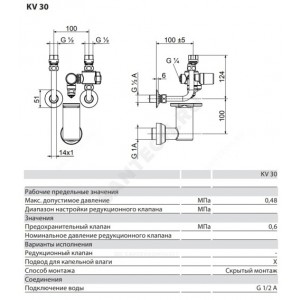 Группа безопасности KV 30 для водонагревателей SH (Z) A; S, HFA; SHD 4,8 бар Stiebel Eltron 233480
