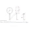 Термометр биметаллический радиальный Дк100 L=64мм G1/2" -30+70С БТ-52.211 Росма 00000002624