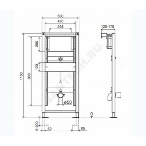 Инсталляция для писсуара Euro II Urinal OLI 136179