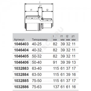 Муфта переходная МП PPSU пресс Дн 40х25 Ру10 MLC Uponor 1046403