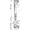 Арматура для бачка наливная нижнее подключение Alca Plast A18-1/2"