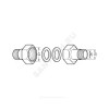Детали присоединительные латунь Ду1/2"х1" G 1"xR 1/2" ВР/НР (комплект) для циркуляционных насосов Wilo 112047092